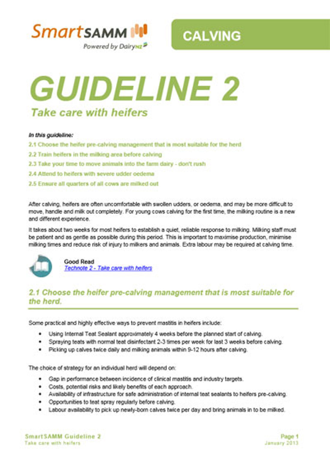 Guideline 2