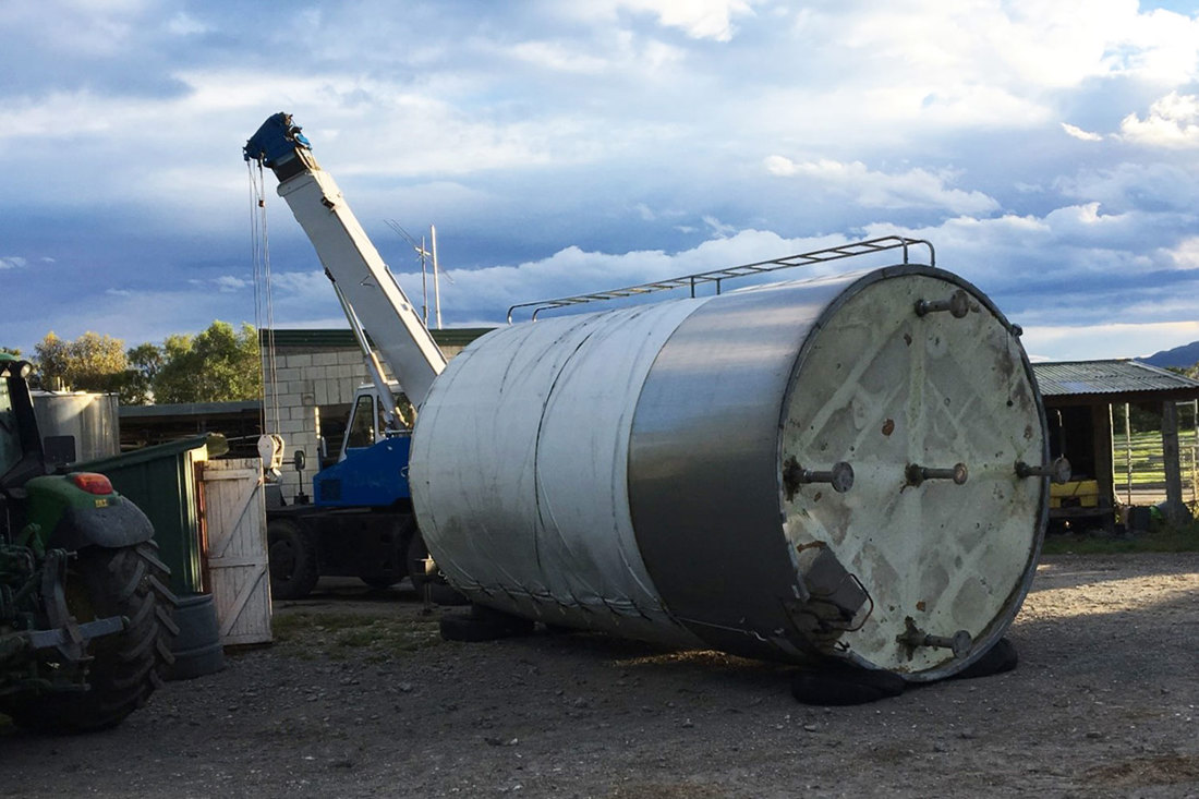 Kaikoura Earthquake Damaged And Removed Milk Silo 1500X1000