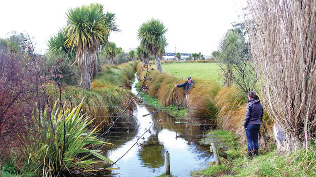 Two individuals beside the waterways